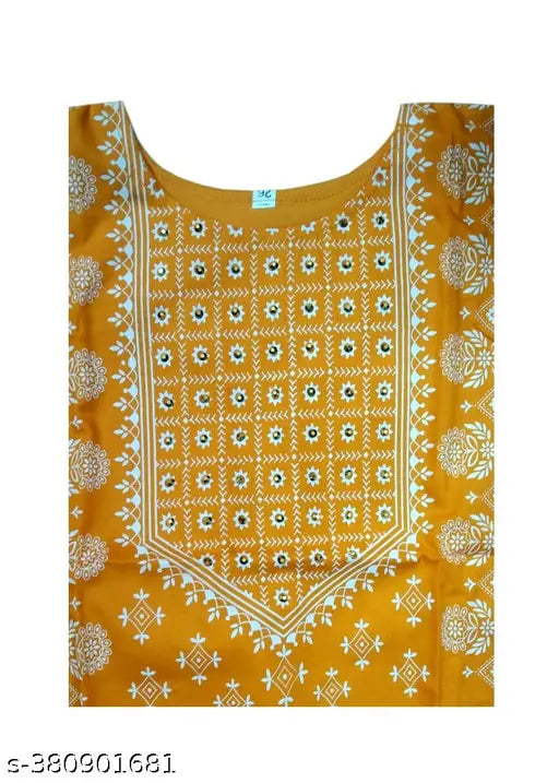 Stylish rayon Kurta Set for girls in Mariam dresses, featuring three-quarter sleeves and printed net pattern. Four to five years size. Indian origin