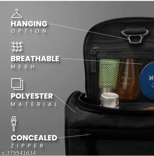 Polypropylene travel pouch and saving kit, pack of 1. High-end travel cosmetic case with large zippered compartment, mesh pocket, and front pocket, measures 5x7x5 cm. Perfect for storing toiletry essentials and makeup on the go. Made in India