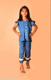 Cotton printed top and pants set for girls aged 3-14 years, vibrant design from Ananya Fashion, made in India