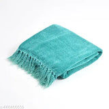 Soft plush chenille throw blanket, 100% solid pattern, 50x60 inches, perfect for couch or bed