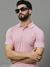 Blue UNIBERRY men's printed cotton blend polo shirt with pocket, short sleeves