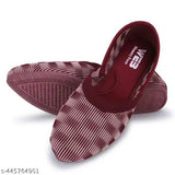 Textured textile jutti for women/Girls, PVC sole, closed back net, Indian origin, foot length size 23cm, foot width size 7.1cm