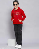 Woolen printed hoodie for boys (winter), comfortable and easy washable