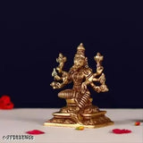 Brass Varahi Amman statue, intricately-detailed, 8cm tall, decorative Hindu god idol for home or office