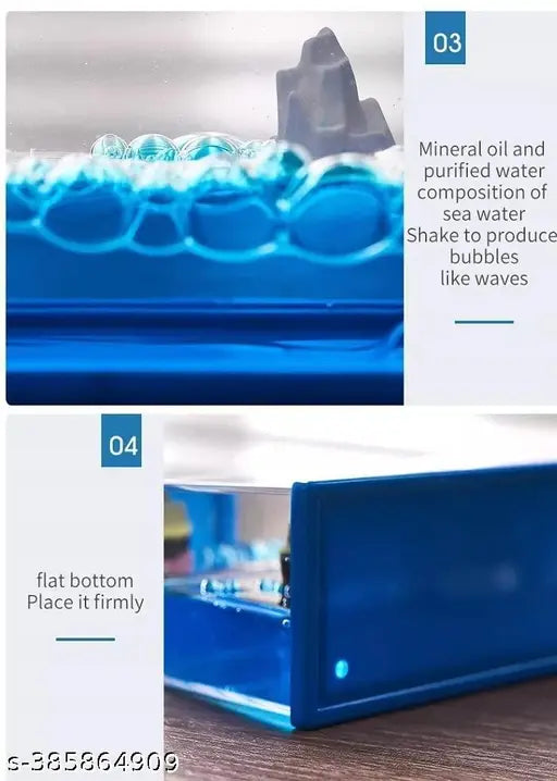 Titanic wave cruise ship acrylic dashboard decoration, clear & nautical showpiece for home or car interiors