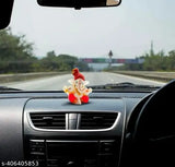Multicolor resin Pagdi Ganesh idol, perfect for car dashboards and home decoration
