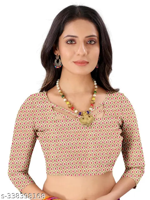 Indian pure chiffon saree with zari woven blouse, free size, 5.5m length