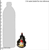 Brown poly resin Ganesh idol with backflow incense cones, 11 cm tall, handcrafted in India