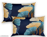Cotton botanical-print double bedsheet & pillow covers set, snug fit for summer - Gravia Homes