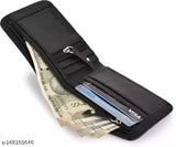 Brown PU leather men's wallet, two zip pockets, classic design by Classic World