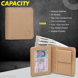 TnW Miller RFID blocking faux leather wallet, solid color for men, offers 2 compartments and perfect size for pocket or travel bag. Made in India