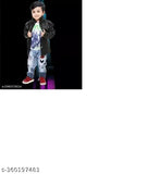 Leather Boys Stylis Jacket, solid pattern, comfortable for kids, winter wear, size 2-3 years, made in India