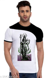Mahadev Shivratri printed polycotton short-sleeve t-shirt, India-origin round neck tee for all seasons