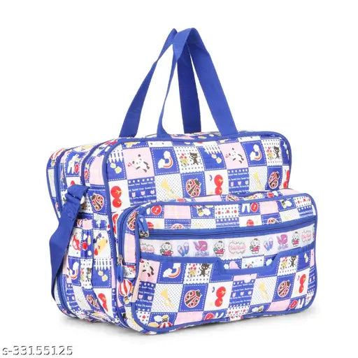 Blue multipack fabric trendy kids bags: backpacks with zip closure, ideal for baby, diaper, and mother essentials, from India