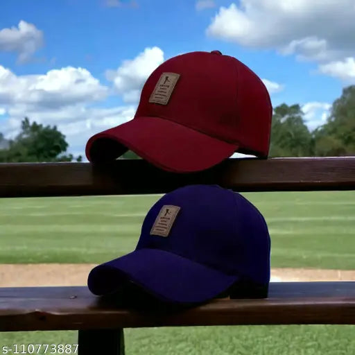Solid cotton traditional caps combo pack of 2, Indian-made