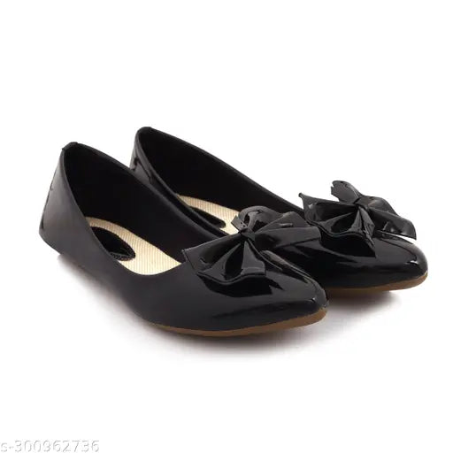 Patent black bellies, colorblocked patent leather ballerinas for women - slip-on Densi shoes in various sizes from India