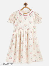 Rayon printed net short sleeve dress for girls (7-8yrs, 8-9yrs, 10-11yrs, 12-13yrs, 14-15yrs), soft premium quality from Mustmom, India