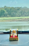 Multi-colored polyresin Lord Ganesha Idol for Home Decor, elegant and spiritual showpiece suitable for living room or car dashboard
