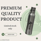 Stainless steel water bottles with rope handle, pack of 2 - high-quality, leak-proof, and hydrate anywhere in silver