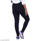 Cotton Lycra jegging pack of 4, stylish and comfortable for women, made from recycled hosiery cotton waste