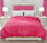 Soft polyester, double-sized winter blanket - ideal for cold nights, solid design from India