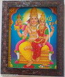 Synthetic resin indoor photo frame featuring God Sri Swarnakarshana Bhairava, Lakshmi, and Shiva images from India