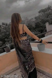 Georgette party wear saree with embroidered running blouse, free size, India-made