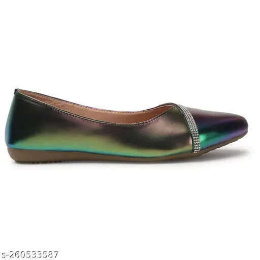 PU embellished ballerinas by SHIVANI ENTERPRISES - elegant women's shoes in various sizes (IND-3 to IND-8) from India