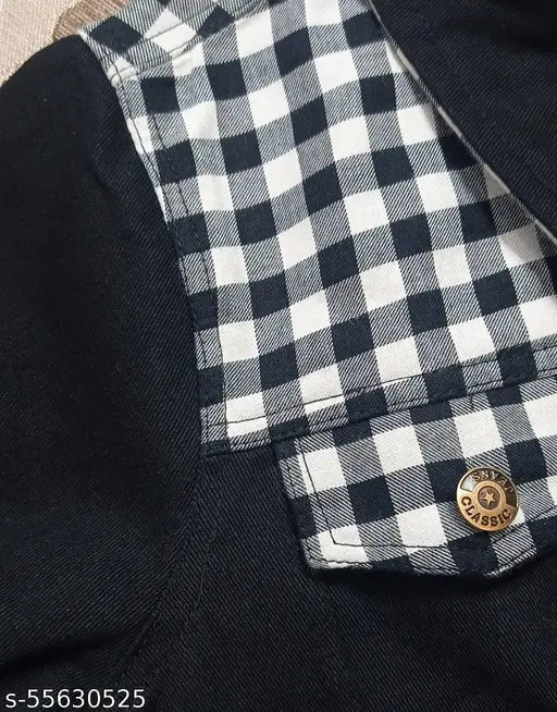 cotton patch jacket, solid color, long sleeves, women's sizes S-XL, made in India