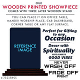 DarkGod Venkateswara wooden dashboard idol showpiece, premium printed with waterproof coating, perfect for home decor or car