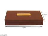 Brown wooden Sai Baba Idol in black standard ceramic gift box for birthday, office party, and special occasions