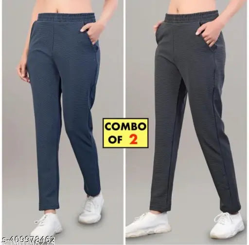 Soft lycra women's TracPants (pack of 2), ideal for casual wear and yoga