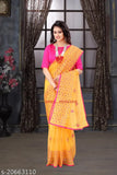 Pink silicon net embroidered designer saree with unstitched silk blend blouse, free size, India