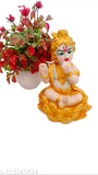 Polyresin Krishna Idol for Home Decor, Handcrafted Indian Pooja Gift Showpiece (7cm x 12.5cm)