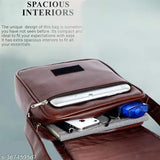 Synthetic leather men's sling bag, self-design crossbody bag with 3 compartments. Ideal for travel, office, outdoor activities, shopping, or business. Adjustable strap for comfort and security against pickpockets. Made in India