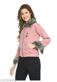Pink velvet Aphrodite waistcoat for women, trendy modern design with long sleeves and solid pattern