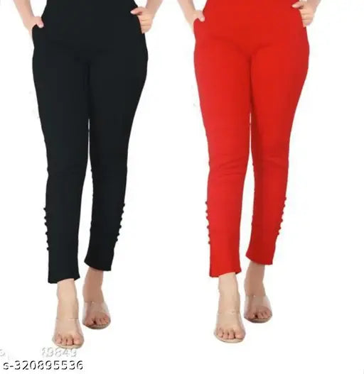 Solid cotton stretch trousers & pants, available in sizes 24-XXL, India origin
