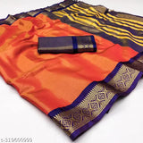 Gold and Aqua Marin Assam Silk Arani Pattu saree, solid pattern with separate blouse piece, Indian traditional bridal wear" (124 characters)