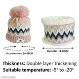 Pink wool beanie hat & scarf set for winter sports, embellished design, soft velvet feel, perfect for skiing, hiking, and autumn-winter season