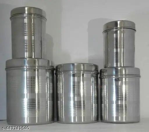 Stainless steel jumbo containers set of 5 PCs, 10cm x 15cm, Timeking Steels storage