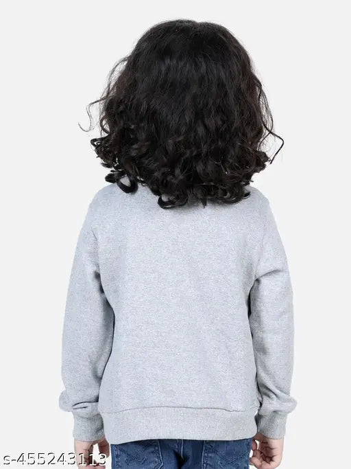 Rich cotton blend kids sweatshirt with dog print for winter wear, suitable for boys and girls aged 0-14 years. Made in India