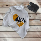 White cotton blend t-shirt, solid print design for men's classic round neck style