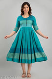 Three-quarter sleeve printed rayon Mayra Anarkali Kurta, trendy ethnic wear for women
