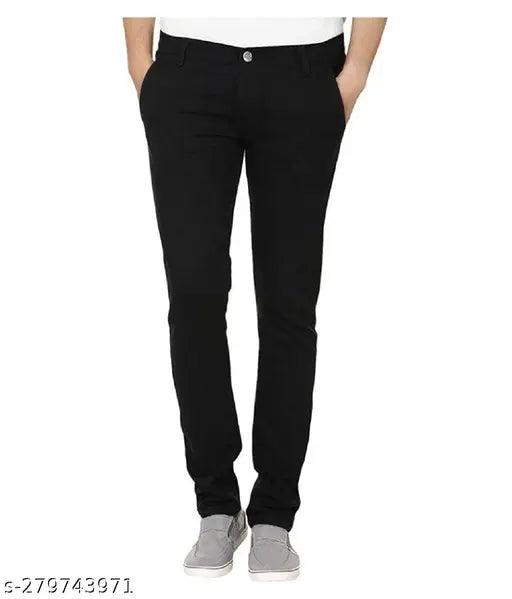 Comfortable black denim skinny fit jeans for men by MARKVIEW - Solid, size 26/28/30/32, made in India