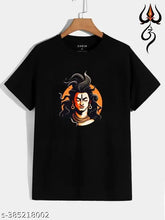Mahadev printed cotton t-shirt, Lord Shiva design on short sleeves, vibrant and high-quality, available in S, M, L, XL, XXL