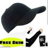 Black cotton summer cap set, skin-friendly for men and women, perfect accessory for warm weather