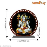 Multicolor acrylic Shiv idol for car dashboard or home decor, ideal spiritual gift item