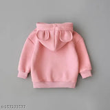 Unisex wool winter hoodie for kids: Solid design, long sleeves, 12 months to 10 years, Indian origin