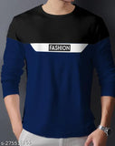 Mens Casual Wear cotton long sleeve t-shirt, comfortable fit office wear for men in multiple sizes (S-XXL), solid design on round neck, made in India