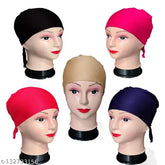 Indian cotton canvas Muslim Women Under-Hijab Cap (Pack of 5), solid color head wrap for modest fashion